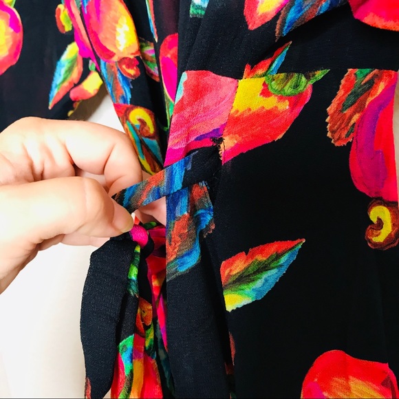 FARM Rio Anthropologie Cashew Print Wrap Dress - Picture 16 of 16